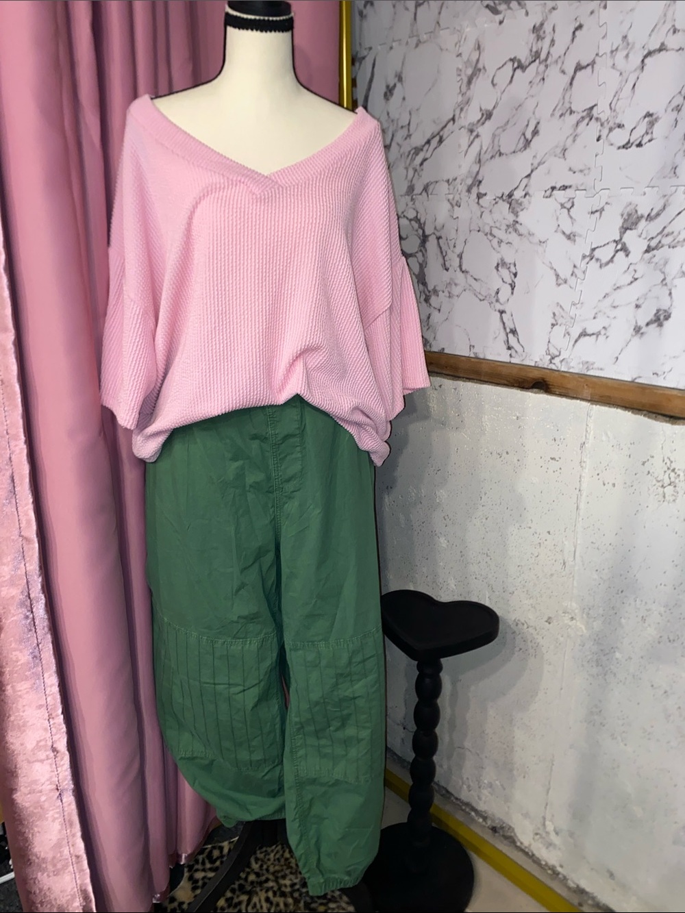 Lane Bryant Olive Green Ankle Length Parachute Pants